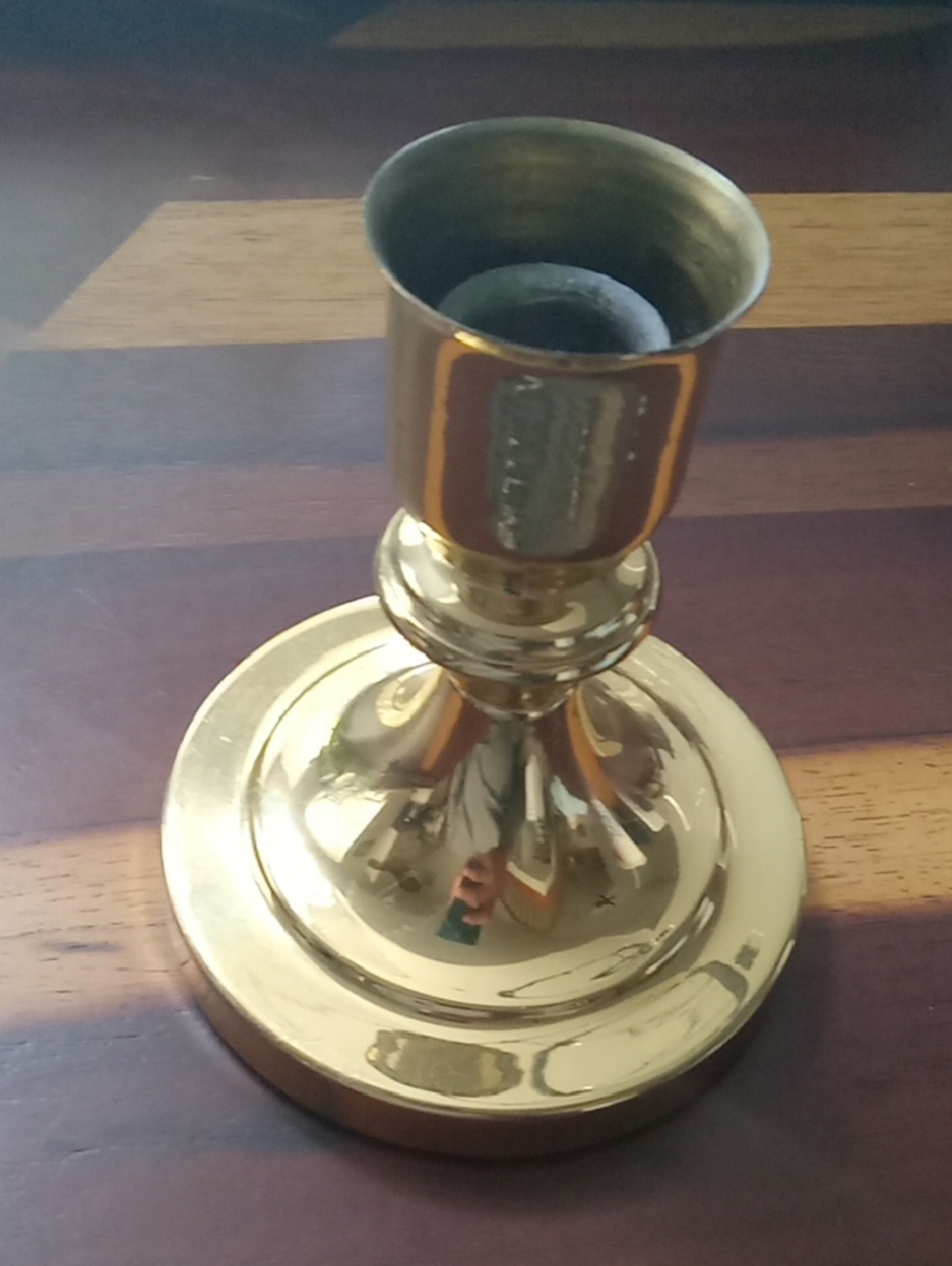 Brass Candle Holder - Polished Gold Finish